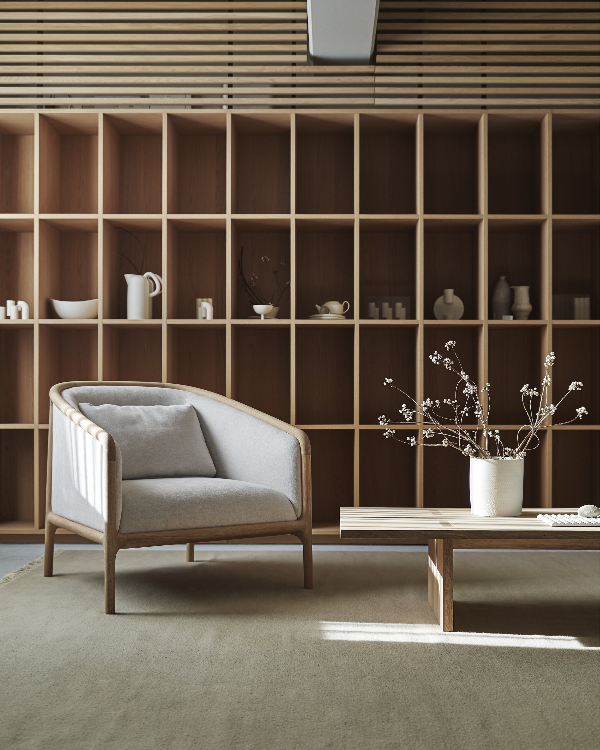 The NF-LC01 lounge chair by Norman Foster for Karimoku Case